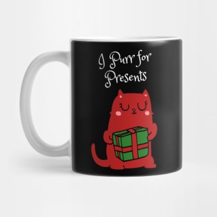 Funny Christmas I PURR FOR PRESENTS for Cat Lovers Mug